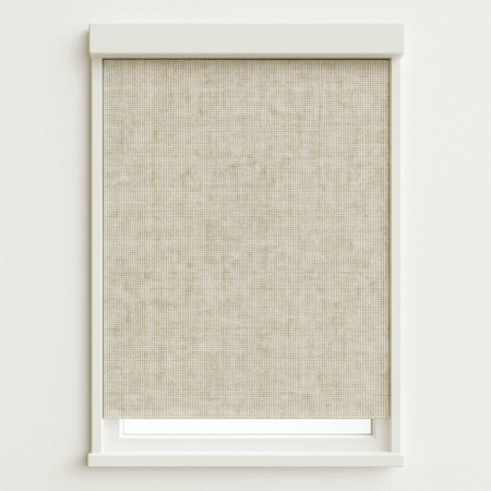 Groen-Beige Geweven Linnenlook Rolgordijn A701-A707